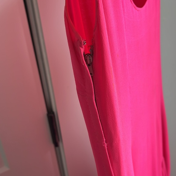 Vintage 1930s shocking pink chiffon cocktail dress. Handmade/couture. Size XS - Picture 13 of 15